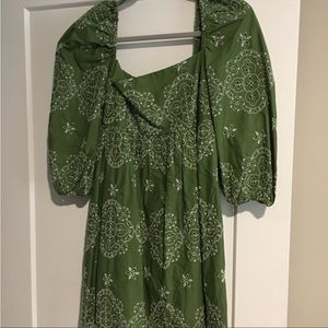 Zara green eyelet M dress